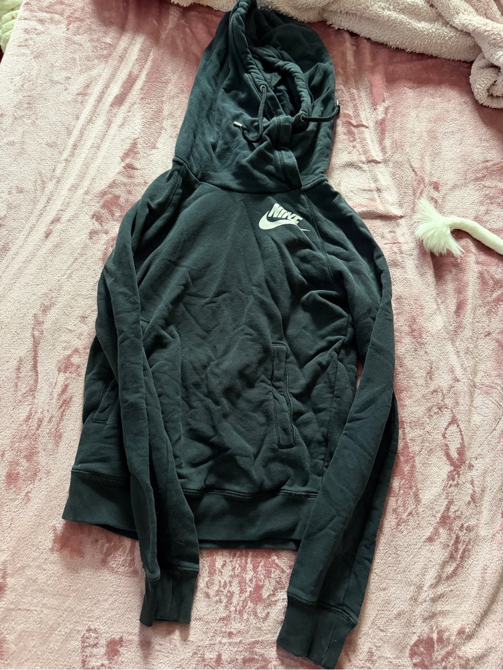 Nike Black Hoodie with White Swoosh